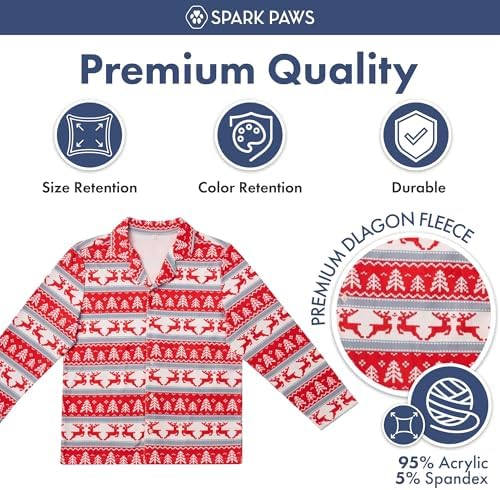 Spark Paws Christmas Matching Dog and Owner Pajama Top - Image 3