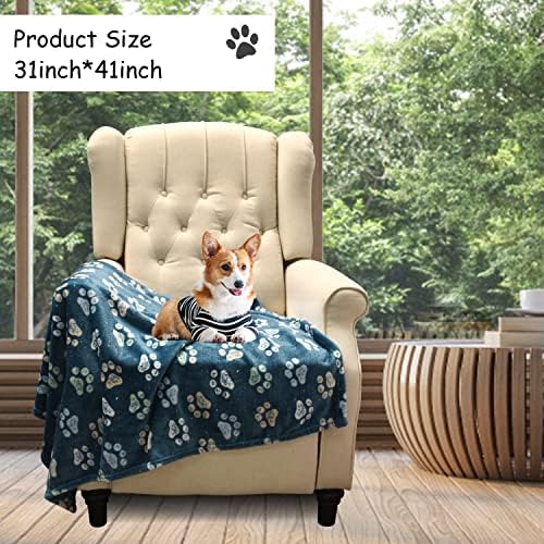 Rezutan Blanket for Large Dogs & Cats Soft Reversible Cute Paw 40"x31" - Image 3
