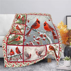 Cardinal Blanket Red Bird Throw Blanket Gifts for Women Men Boys Girls Kids Adults Super Soft Cozy Plush Fluffy Fuzzy Fleece Blanket Home Decor 40''X50'' - Image 3