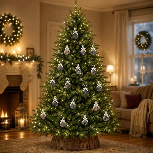 Christian Christmas Ornaments - Holy Night Religious Christmas Decorations Jesus Ball Ornaments Tree Decorations Hanging Balls 2.36 Inch for Xmas Tree Party Home Holiday，Xmas Gifts Set of 16Pcs - Image 4