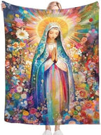 Virgin Mary Blanket Christian Catholic Throw Stuff Gifts 80"x60" - Image 4