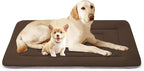 Dog Bed Soft Dog Crate Bed Pad Mat, 48 in Non Slip Bottom Washable Beds for Extra Large Dogs, Pet Bed Mattress Kennel Pad, Dark Brown