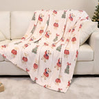 Gogreen Cozy Christmas Blanket - 300 GSM Flannel Throw Size for Home Decoration - Ultra Soft (Christmas Tiny Bear, Throw - 50" x 60") - Image 2