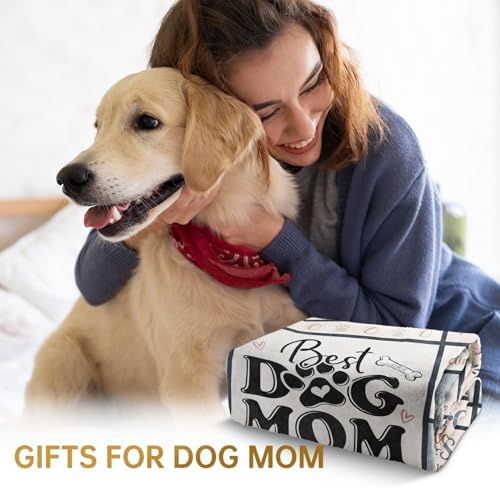 Christmas Dog Mom Gifts for Women - Best Mom Ever Blanket for Pet Lovers - Image 2