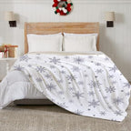 Christmas Throw Blanket Grey Snowflake Throw Blanket Christmas Decorative Plush Blankets Winter Holiday Plush Blankets Fuzzy Cozy Soft Warm Fleece Blankets for Couch Bed Sofa 60 X 80inch - Image 4
