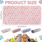 Reginary 4 Pcs Guinea Pig Fleece Cage Liners, Colorful Dot, 24 x 47 Inch - Image 2