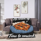 Sleepy Pretzel Blanket Throw Gift for Girls Women 60"X50" - Image 3