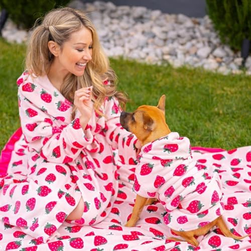 Darren & Phillip Cutie Frutti Strawberry Blanket - Ultra-Soft Blankets Made with Plush Fleece - Perfect as a Dog Bed Blanket or for Cuddling with Your Pup - Ultra-Snuggly Blankets for Dogs & Humans - Image 2