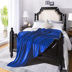 Royal blue Fleece Plush Throw Blanket 50"x70"for Couch Fuzzy Cozy Flannel - Image 4