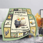 Parrot Bird Throw Blanket Cute Cockatiel Stuff Gifts for Kids Girls Boys Adults Women Men Soft Cozy Warm Plush Fluffy Fuzzy Fleece Blanket Decor 50''X60'' - Image 3