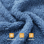 Luciphia 1 Pack 3 Calming Dog Blanket Fluffy Premium Fleece Pet Blankets Soft Sherpa Throw for Dogs Puppy Cat Haze Blue Large (41" x31") - Image 2