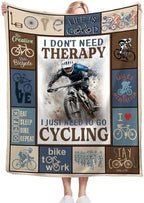 Bicycle Cycling Blanket Mountain Bike Throw Blanket Decor Stuff Cozy Flannel Fleece Soft Plush Fuzzy Warm Lightweight Bedding Gifts for Women Girls Kids 60"X50" - Image 5