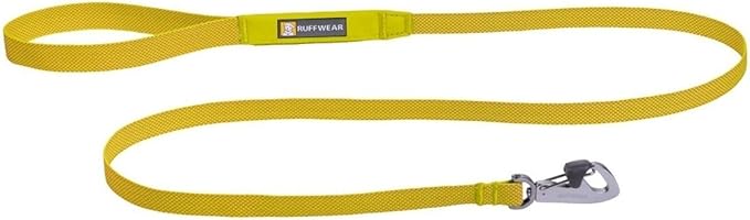 Ruffwear, Hi & Light Dog Leash, Ultralight 4.5 ft Lead with Lockable Swivel Crux Clip and Pick‑Up Bag Pocket, Minimalist Packable Webbing for Everyday Walks, Lichen Green