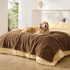 Bedsure ComfyFleece® Waterproof Blanket for Bed, Twin（60"x80"）Camel Brown by BEDSURE