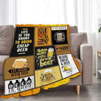 Beer Blanket Wheat Beer Throw Blankets Stuff Cozy Flannel Fleece Soft Plush Fuzzy Warm Lightweight Bedding Gifts for Women Girls Kids 80"X60" - Image 3