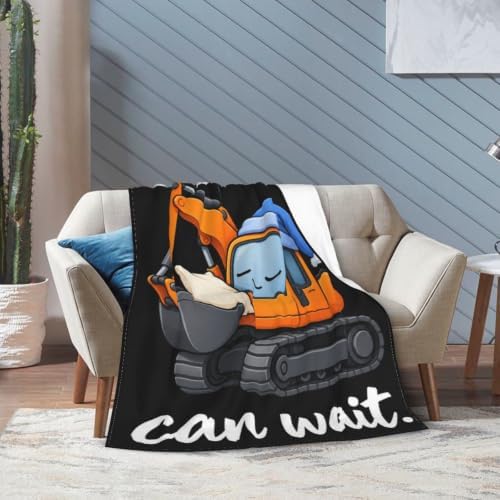 Sleepy Excavator Blanket Throw Gift for Girls Women 60"X50" - Image 2