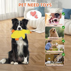 PAWCHIE Squeaky Dog Toys for Small Medium Large Dogs, No Stuffing Crinkle Puppy Toy,Soft Pet Plush Teething Toys 2 Pcs Mess-Free Interactive Chew Toy for Boredom Best Birthday Gift, Yellow & Wild Duck - Image 4