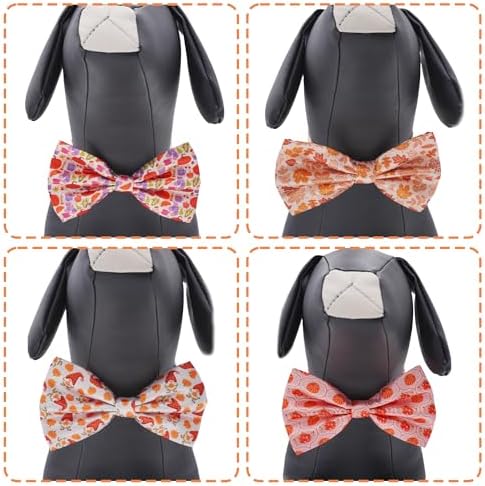 Fall Dog Bow Ties Bulk for Large Dogs 30 Pack 5.1"*3.1" L - Image 4