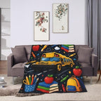School Bus Blanket Back to School Throw Stuff Gifts 50"x40" - Image 6