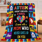 Autism Blanket Autism Puzzle Piece Throw Stuff Gifts 60"x50" - Image 5