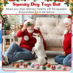Civaner 36 Pcs Christmas Dog Toys Bulk, 2.5 Inch Squeaky Tennis Balls Santa - Image 5