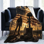 American Soldier Blanket Patriotic Military Throw Gifts 80"x60" by Unknown