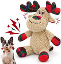 Christmas Dog Toys, Interactive Plush Reindeer Squeaky Toy for Dogs by VOXGET