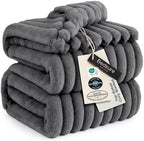Bedsure Soft Cal King Size Blanket for Bed Frost Gray 102"x96" by BEDSURE