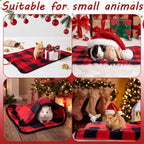 Tatuo 4 Pcs Fleece Dog Blanket for Puppy Cat, Red, 24 x 16 in, Plaid - Image 5