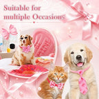 Talltalk 120 Pcs Pink Bow Dog Bow Tie Basic Collar Set - Image 5