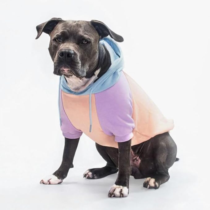Spark Paws Dog Hoodie – Premium Dog Sweater for Small, Medium, and Large Dogs | Warm Outfits for French Bulldogs, Pitbull, Puppy, Winter Jacket Alternative - Cotton Candy - 3XL