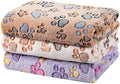 Dono 1 Pack 3 Dog Blankets for Small Dogs, Soft Fluffy Paw Print Pattern Fleece Pet Blanket Warm Sleep Mat, Puppy Kitten Blanket Doggy Mat for Dog Cat Kitten Doggy by Dono