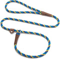 Mendota Pet Slip Leash - Dog Lead and Collar Combo - Made in The USA - Sunset, 3/8 in x 4 ft - for Small/Medium Breeds