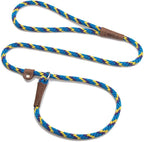 Mendota Pet Slip Leash - Dog Lead and Collar Combo - Made in The USA - Sunset, 3/8 in x 4 ft - for Small/Medium Breeds
