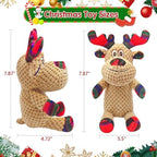 Christmas Dog Toys, Plush Squeaky Dog Toy with Crinkle Paper, Cute Christmas Puppy Toys with Cotton, Durable Interactive Dog Chew Toys for Puppy Small Medium Large Breed - Image 3