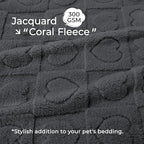 Luciphia Small Dog Blanket Washable Pet Bed Cover Soft Fluffy Puppy Blanket with Premium Fleece 300GSM Cozy Calming Cat Blankets for Indoor Cats Grey 57x40 inch - Image 2