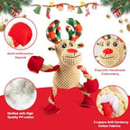 Christmas Squeaker Dog Toys Interactive Durable Dog Chew Toys Reindeer Plush Toy for Puppy Small Dogs Medium Dogs and Large Dogs Birthday - Image 2
