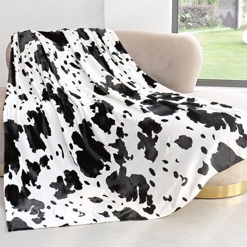 Twin Size Blanket, Black and White, 60x80 inches by IMUKU