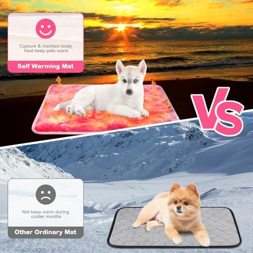 4 Pack Self Heating Cat Pad Self Warming Dog Mat, Tie Dye, 16 x 20 Inch - Image 6