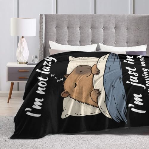 Sleepy Capybara Blanket Throw Gift for Girls Women 80"X60" - Image 6