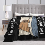 Sleepy Capybara Blanket Throw Gift for Girls Women 80"X60" - Image 6