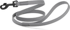 Dogline Biothane Waterproof Dog Leash Strong Coated Nylon Webbing with Black Hardware Odor-Proof Easy to Clean High Performance for Small or Large Dogs Made in USA 4 or 6 ft Lead, Battleship Gray
