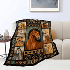 Horse Throw Blanket Horse Stuff Gifts for Kids Girls Boys Adults Women Men Soft Cozy Warm Plush Fluffy Fuzzy Fleece Blanket Decor 40''X50'' - Image 2