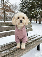 Fitwarm Collared Neck Fleece Dog Pajamas, Thermal Winter Clothes for Small Dogs Girl, Cozy Pet Outfit, Pale Violet Red, Medium - Image 4