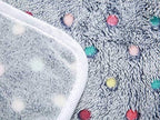 1 Pack 3 Blankets Super Soft Cute Dot Pattern Pet Blanket Flannel Throw for Dog Puppy Cat Blue/Purple/Grey Small - Image 6