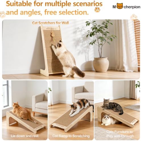 Cork Cat Scratch Cardboard-cat Scratching Post Replaceable pad-Cat Scratcher Pad for Indoor-Cat Ramp-Cat Furniture Protect Sofa-Prevent Cats from Scratching Furniture-Eco-Scratcher Post Toy Gifts - Image 2