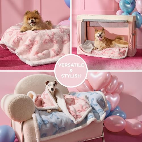 LE SURE Waterproof Dog Blankets for Small Dogs Cute Cozy 3D Jacquard,25x35 - Image 5