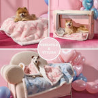 LE SURE Waterproof Dog Blankets for Small Dogs Cute Cozy 3D Jacquard,25x35 - Image 5