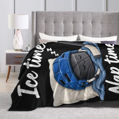 Sleepy Hockey Blanket Throw Gift for Girls Women 80"X60" - Image 6