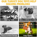 BWOGUE Thanksgiving Turkey Dog Toy, Durable Squeaky Plush Dog Toys, Stuffed Pet Chew Toys Thanksgiving Interactive Pet Toys for Puppy Small Medium Dogs - Image 5